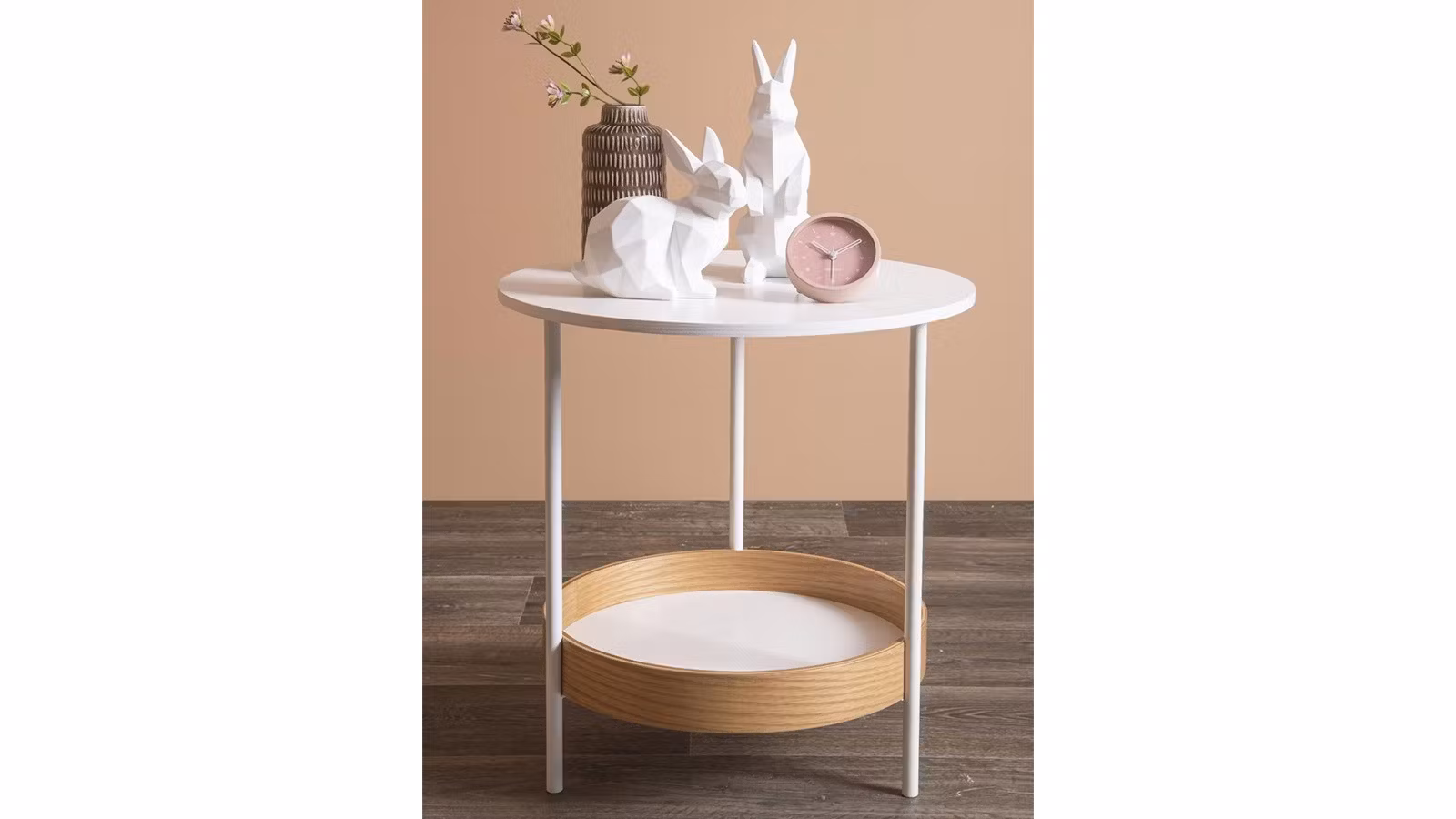 Masuta de cafea Dual White 48 cm
