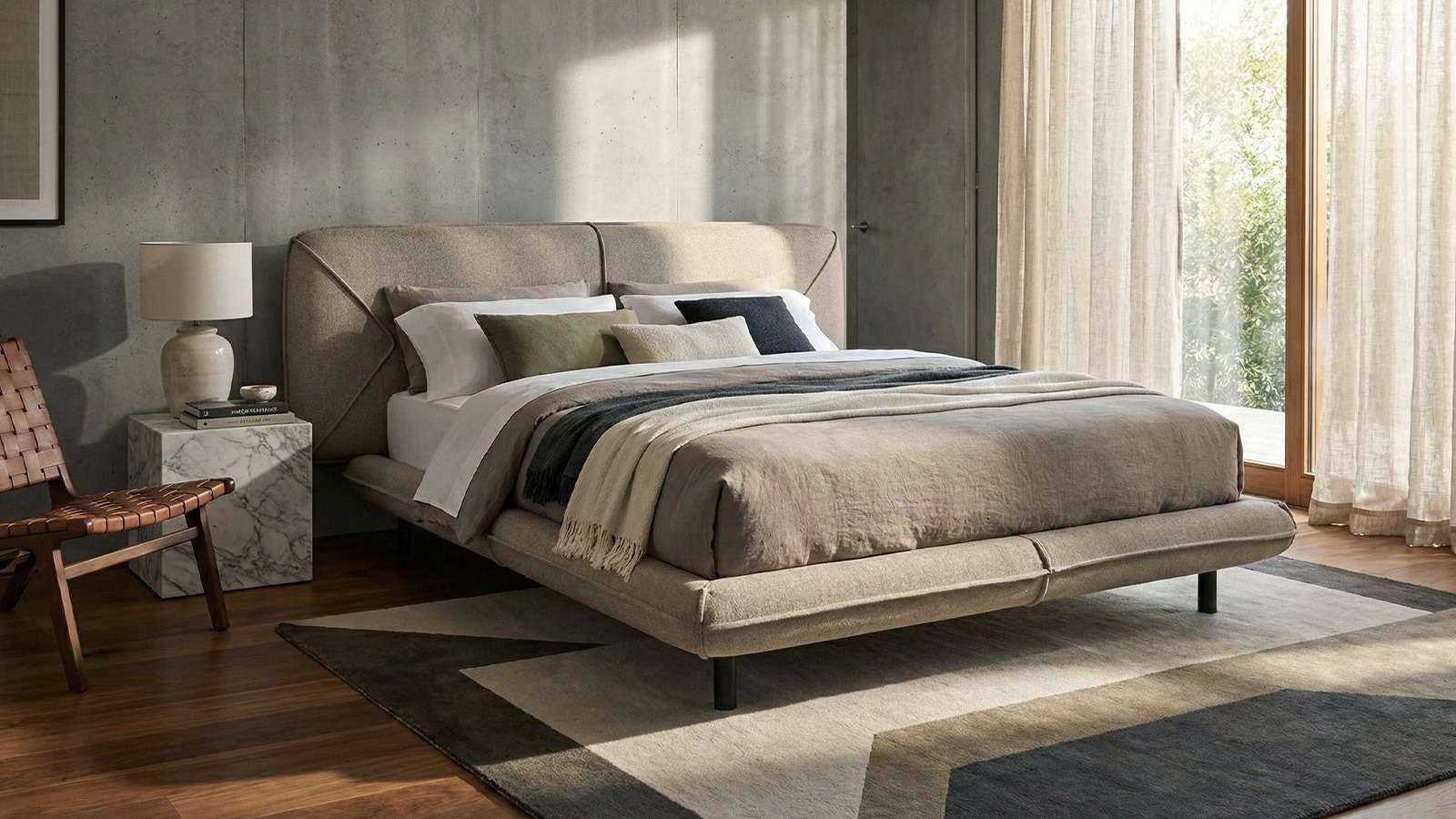 Pat Arrondi textil Benson Taupe 180x200