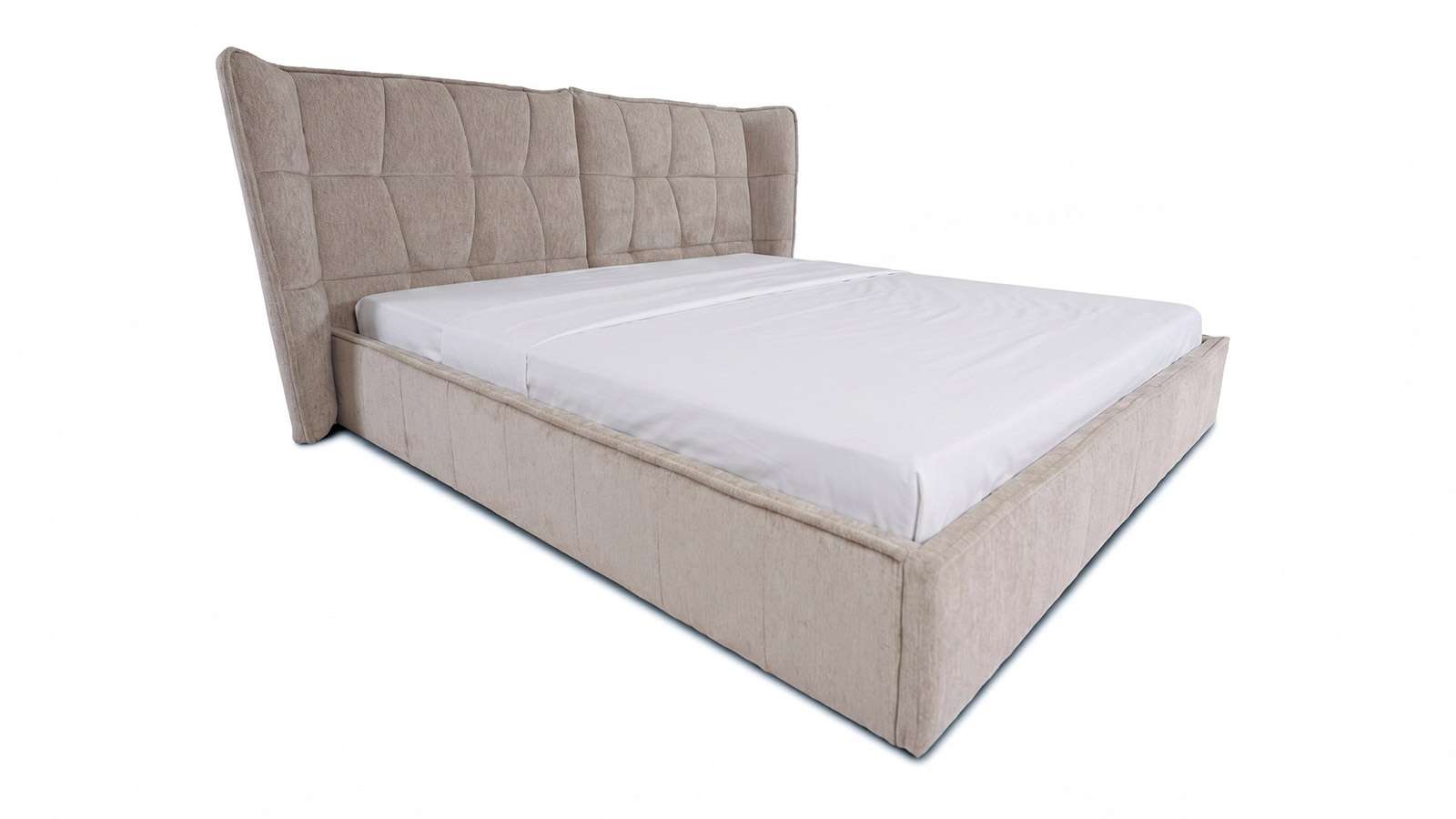 Pat Shannon cu lada depozitare textil Beige 160x200