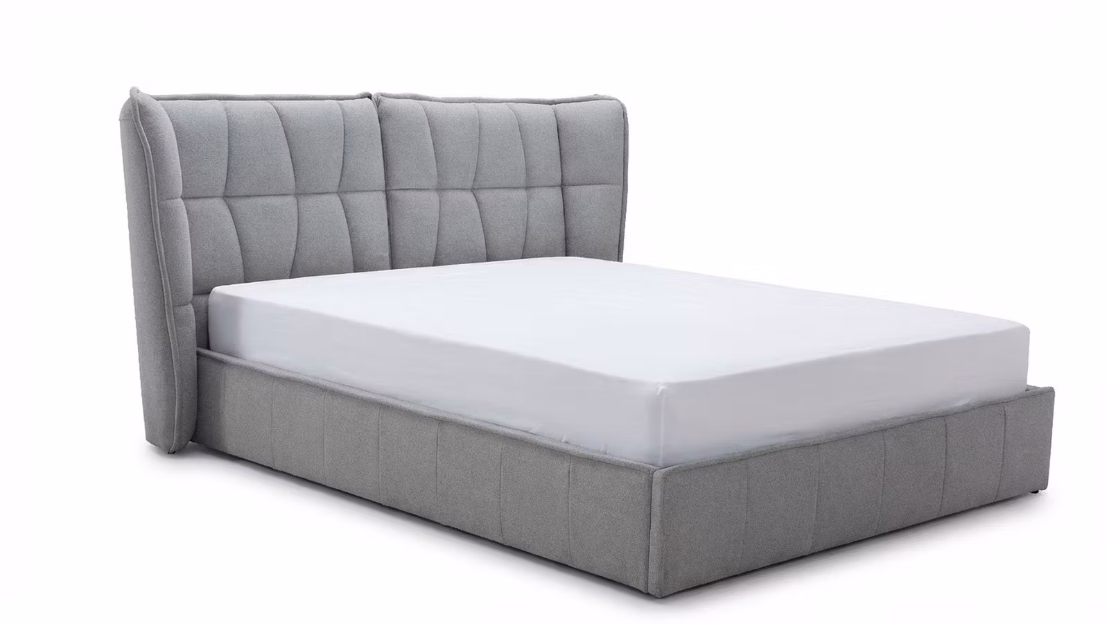 Pat Shannon cu lada depozitare textil Light Grey 160x200
