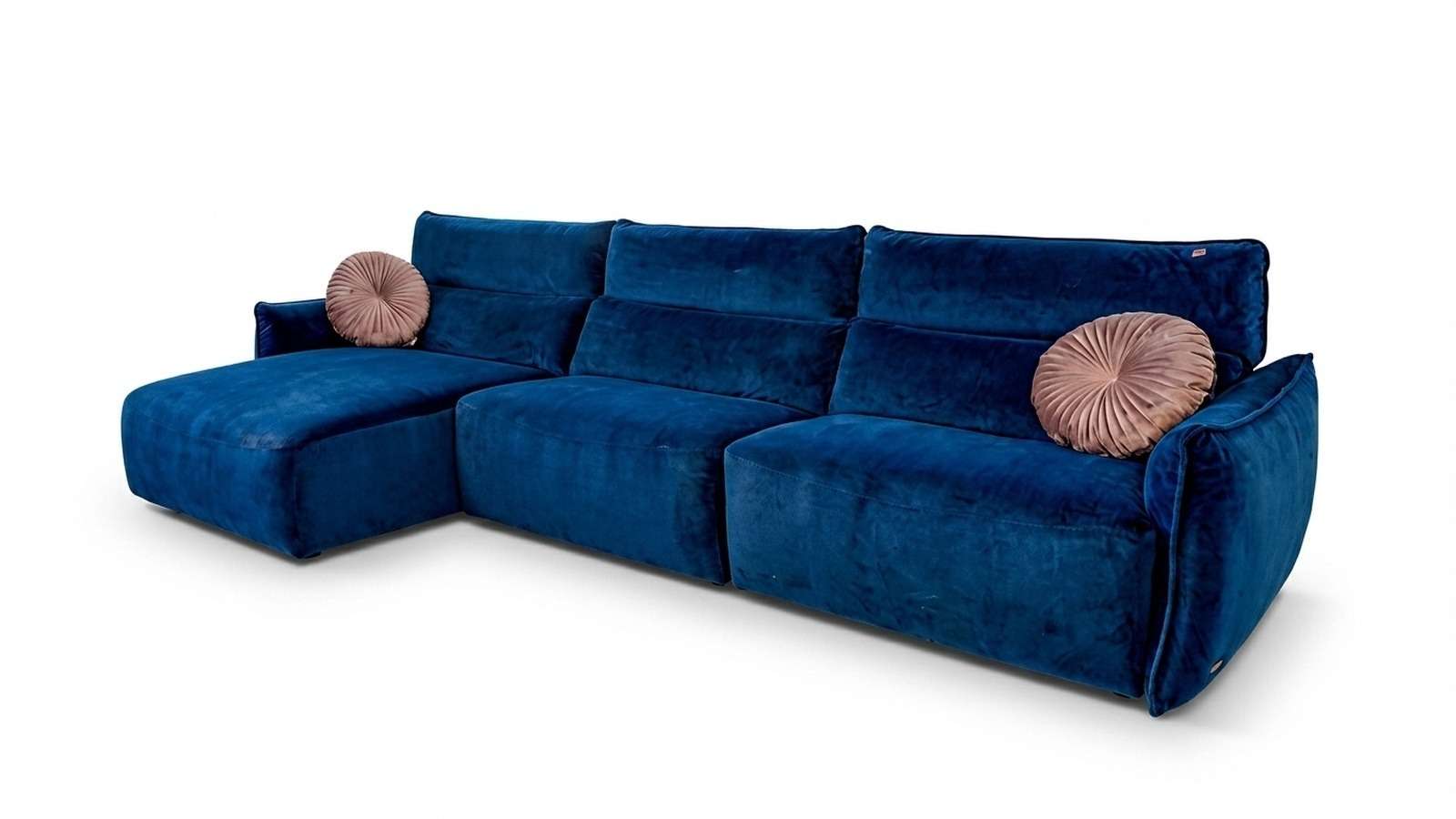 Canapea cu sezlong Stupore Brezza Navy, stanga