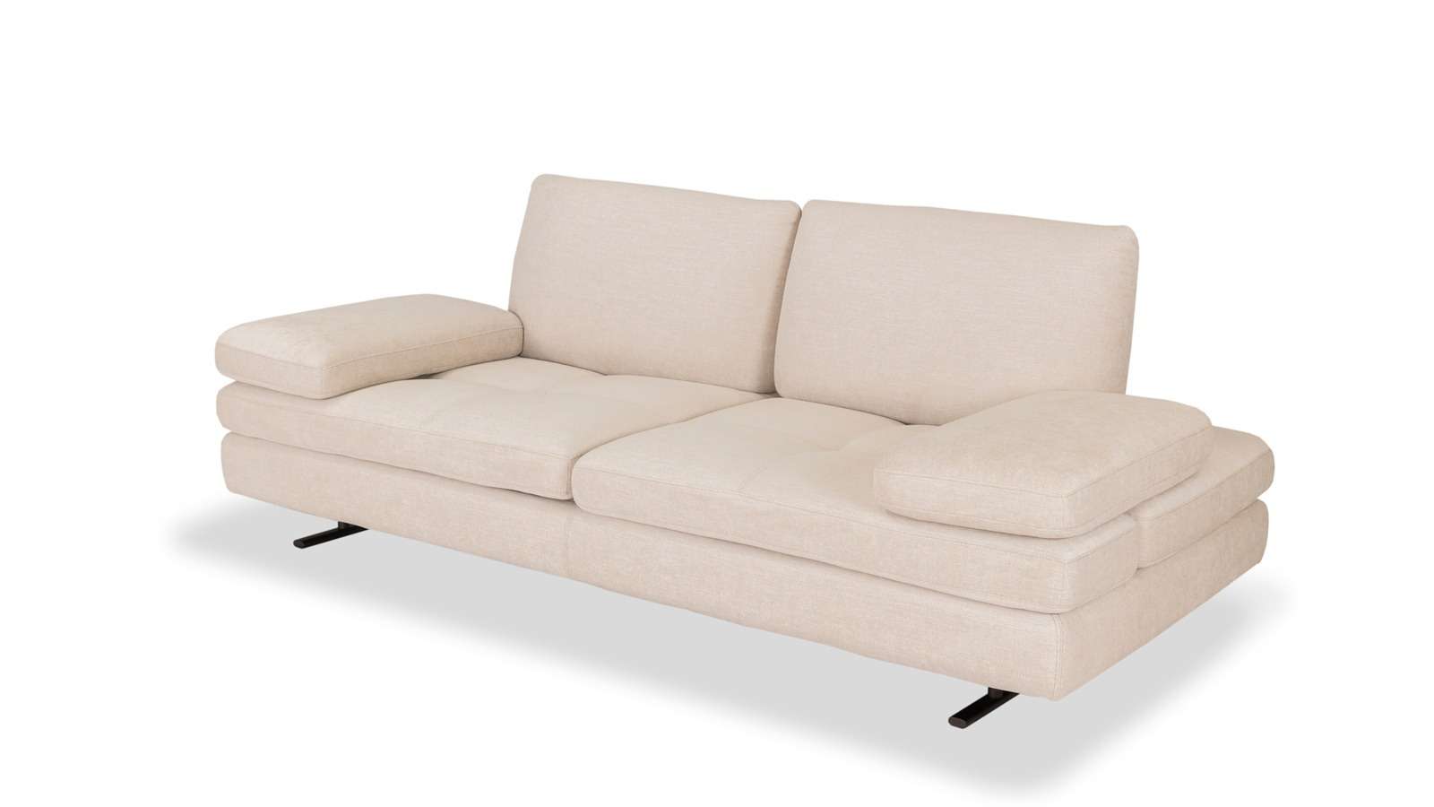 Canapea liniara Luna 3 locuri, textil Alce Beige