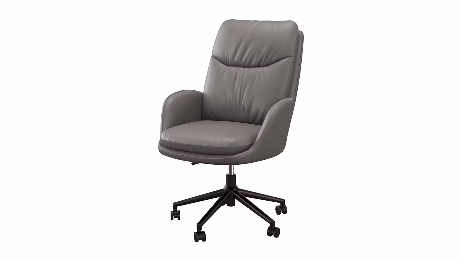 Scaun rotativ de birou Lord piele Madrid Gri inchis