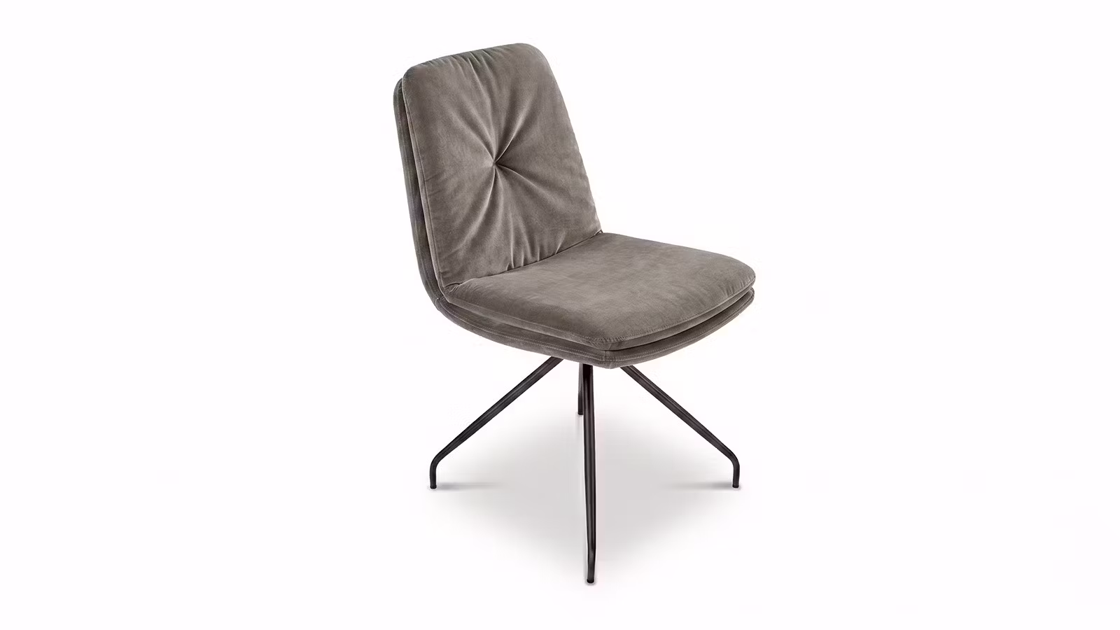 Scaun rotativ fara brate Biloxi Velvet Silver