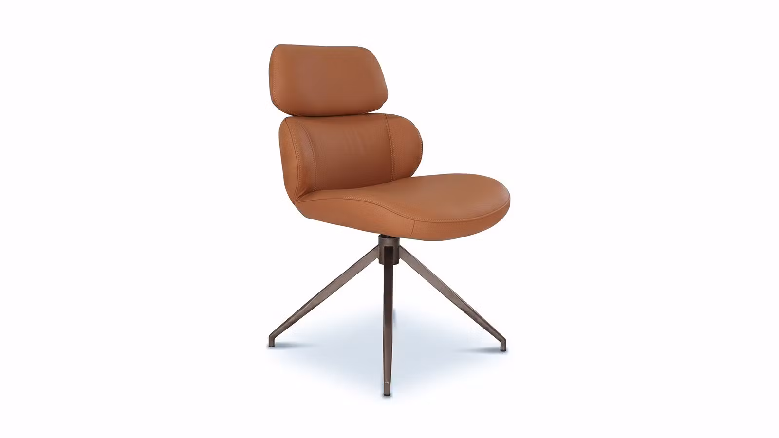Scaun rotativ Isabella Piele Brown