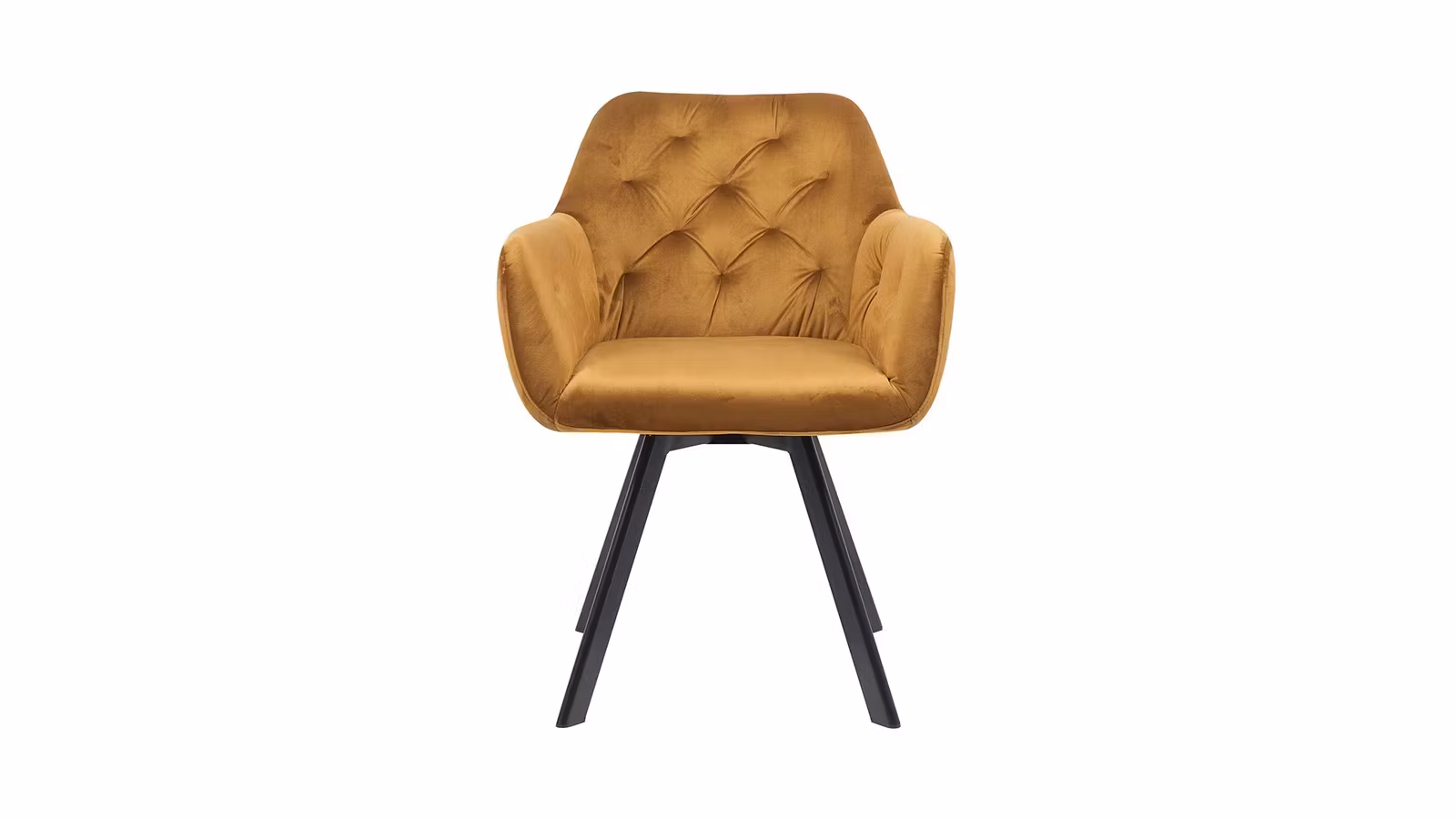 Scaun rotativ Narvi catifea Yellow