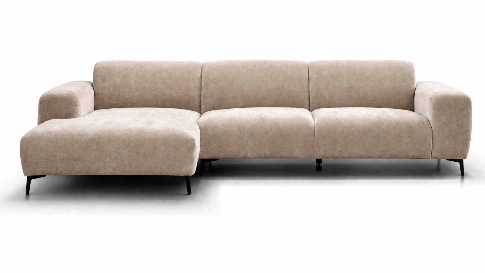 Canapea de colt Malmo textil Salvador Beige, stanga