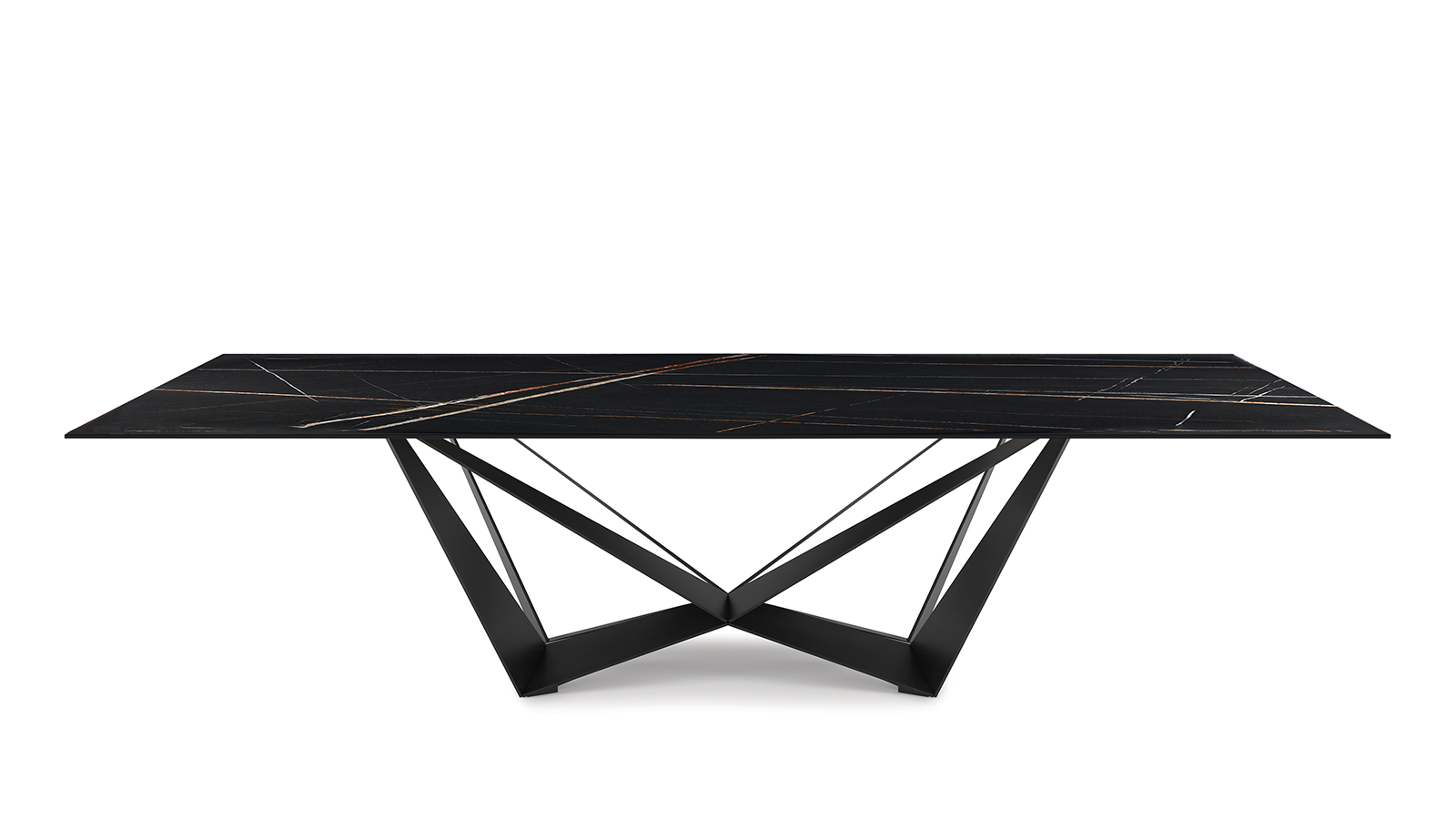 Masa Skorpio Keramik Glossy Sahara Noir 240x120