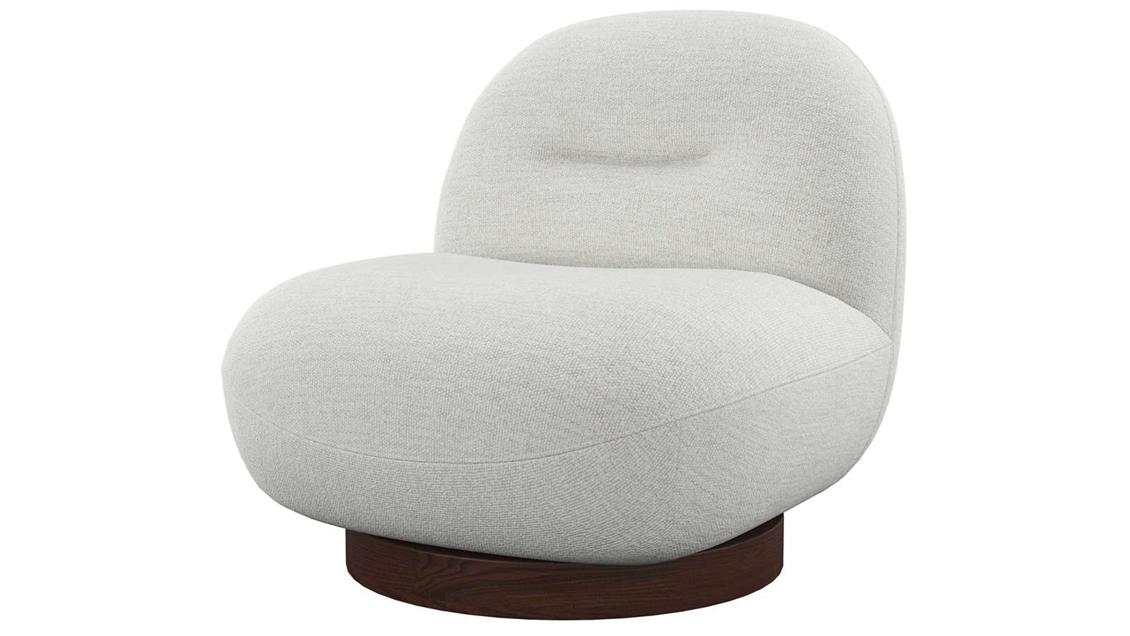 Fotoliu rotativ Sole bouclé White