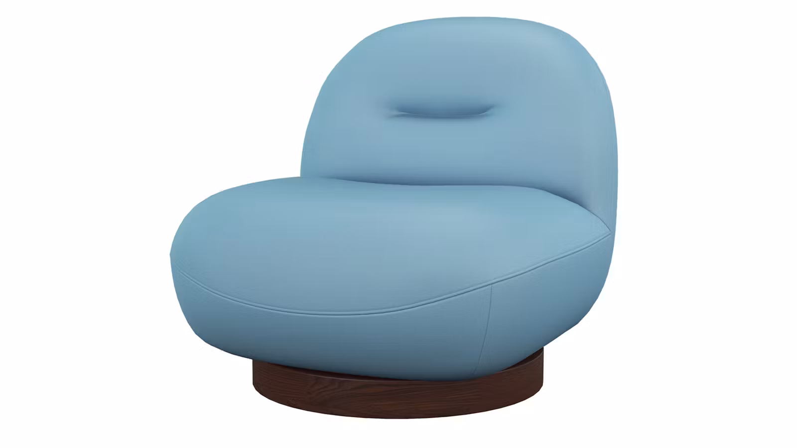 Fotoliu rotativ Sole piele Madrid Powder Blue