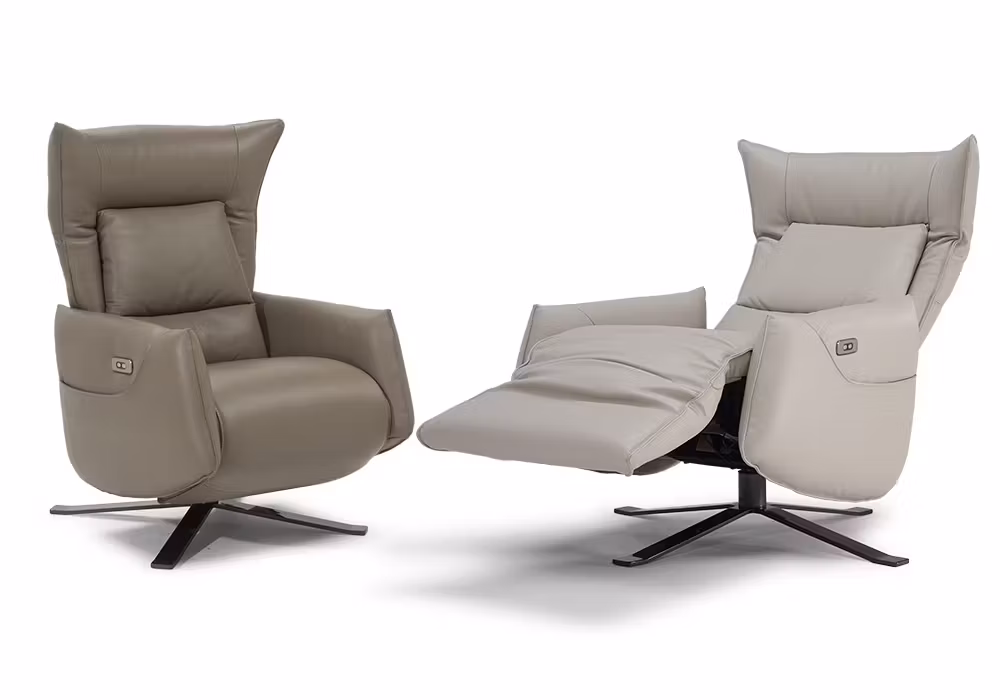 Fotoliu piele cu recliner Batticuore