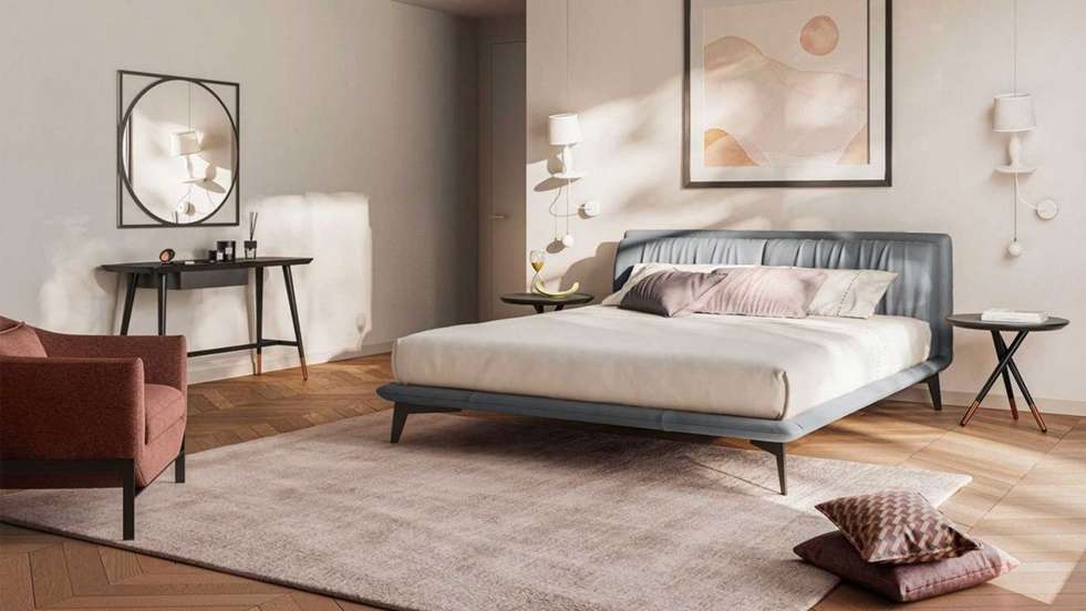 Pat Giunca Piele Denver Light Blue/Matt Black 180x200