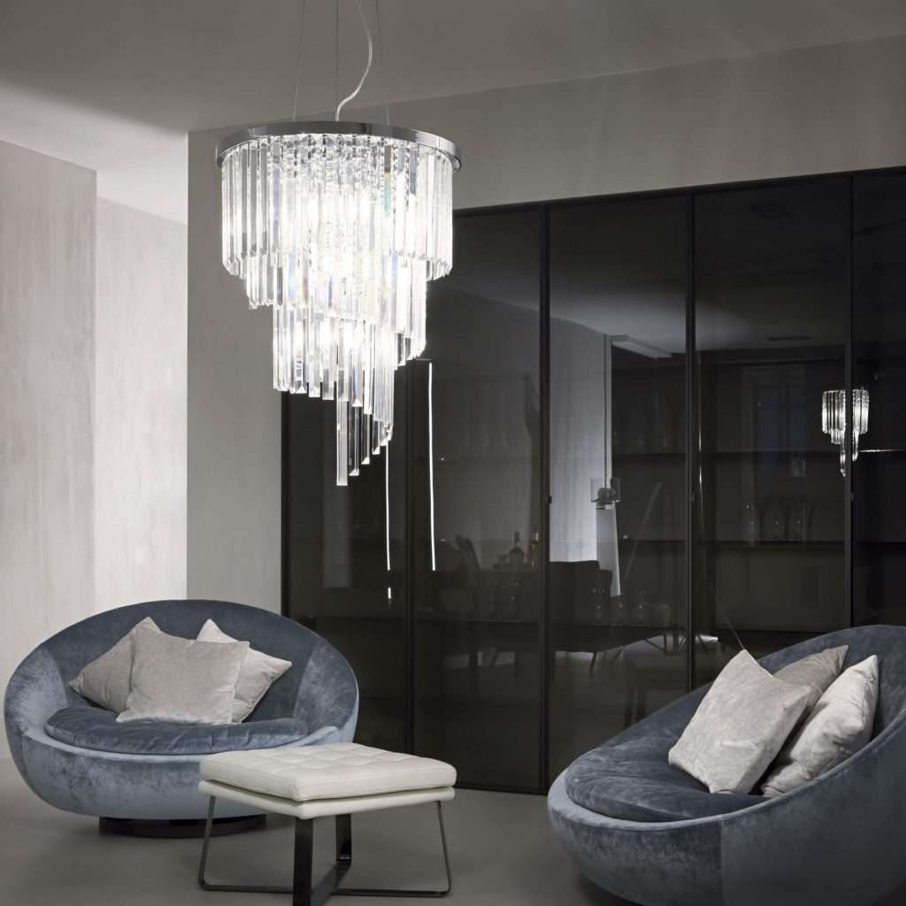 Plafoniera Carlton PL12 Cromo