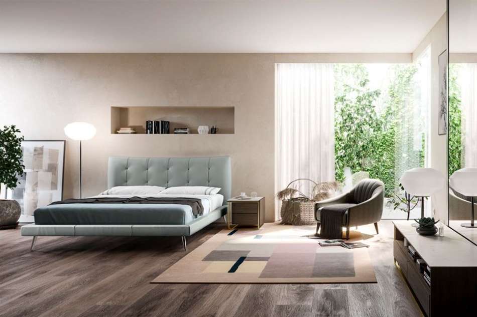 Pat Galattico 160x200 Piele Le Mans Steel Grey