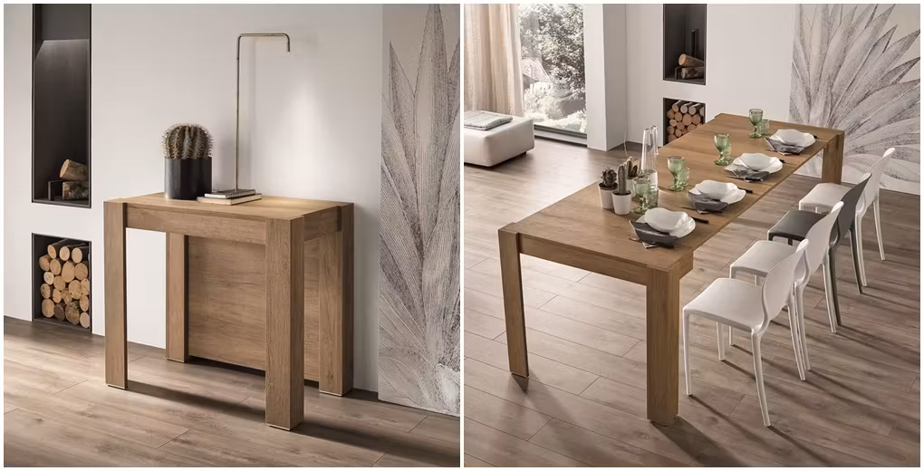 Consola extensibila Fiesta Rovere Nodato Chiaro