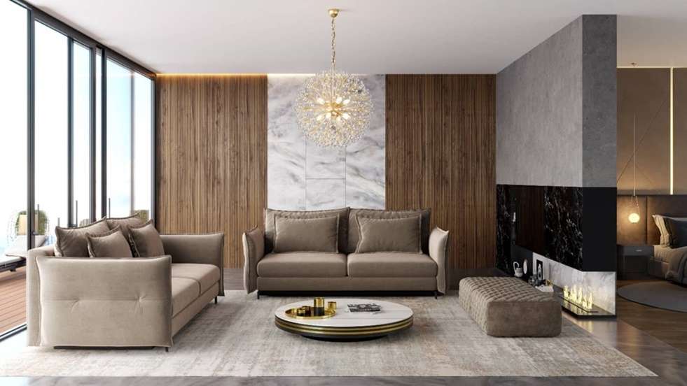 Canapea extensibila 3 locuri Eva Kingston Beige