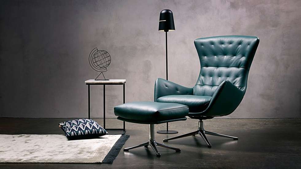Fotoliu Sini piele Savoy Deep Forest Green