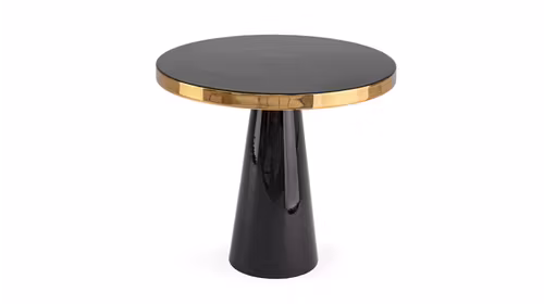 Masuta de cafea Nandika Gloss Black 51x47