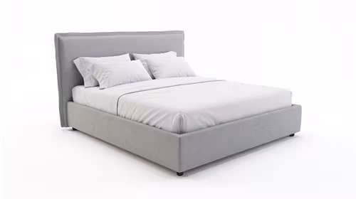 Pat Giove textil Aida Grigio Chiaro, pentru saltea 180x200, cu somiera rabatabila si design modern.