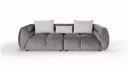 Canapea Saint Tropez 3 locuri textil Misolo Dark Grey