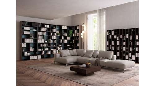Biblioteca cu usi opace inchise