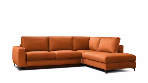 Canapea de colt extensibila Bella Salvador Brick Orange S1, dreapta