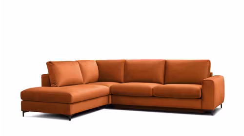 Canapea de colt extensibila Bella Salvador Brick Orange S1, stanga