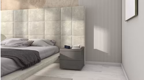 Noptiera Cooper Calce Scura cu design modern si finisaj lemn, dimensiuni 44,6x39,8x42,3 cm