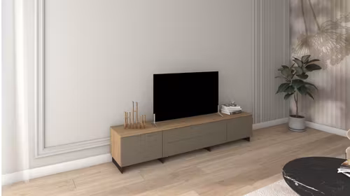 Comodă TV Rovere Nobilitato Roccia Liscio - 200cm - Design modern și elegant, finisaje deosebite