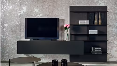 Mobiler living Atlante Antracite + Cemento Scuro - Expus