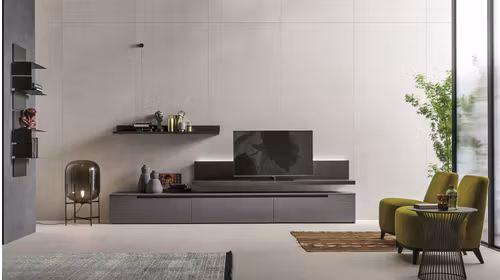 Mobilier living Atlante Paglia Grigio + Rovere Carbone