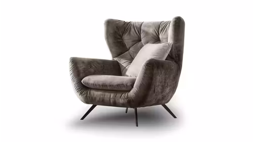 Fotoliu Sixty Velvet Silver