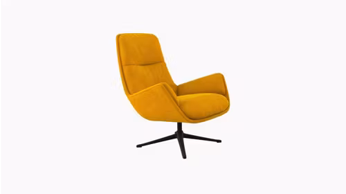 Fotoliu Rotativ Moro Super Velvet Warm Yellow