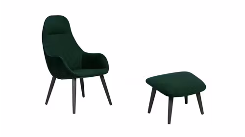 Set Oline Fotoliu + Pouf Paris Emerald, cu design clasic si minimalist pentru spatii contemporane.