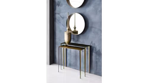 Set 2 console Etoile Brushed Bronze 80 cm