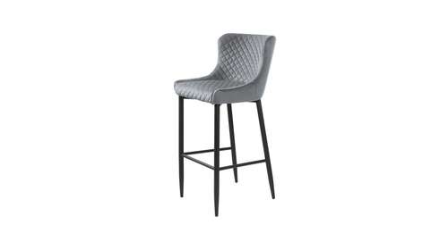Scaun de bar Ottowa grey velvet