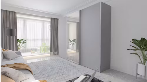 Dressing Four Glisant Alluminio Opaco+Ardesia Laccato+Oglinda Fume
