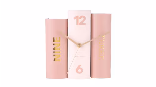 Ceas de masa Book Pink