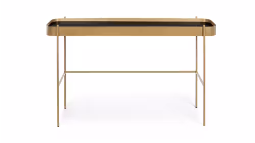 Consola Risma Gold, produs expus, cu design elegant si finisaj auriu.