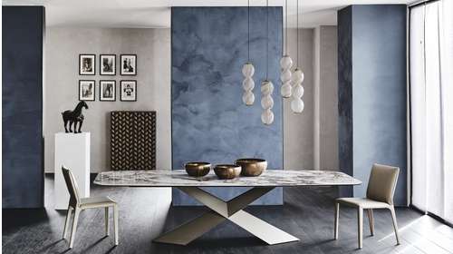 Masa Tyron Keramik Titanium/Breccia 200x120