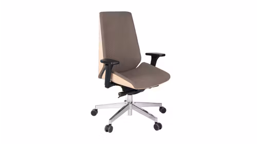 Scaun de birou Moon Wood Chrome Beech Medley Brown