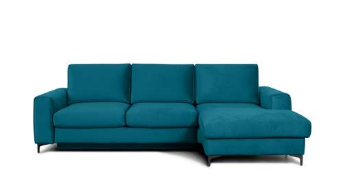 Canapea de colt extensibila Bella Piano Ocean Blue S3, dreapta