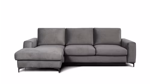Canapea de colt extensibila Bella Kingston Grey S3, stanga