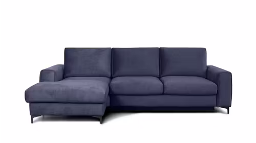Canapea de colt extensibila Bella Kingston Denim Blue S3, stanga