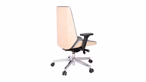 Scaun de birou Moon Wood Chrome Beech Cura Grey