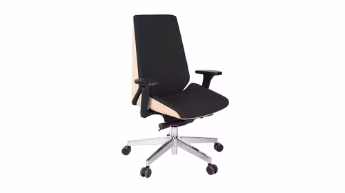 Scaun de birou Moon Wood Chrome Beech Cura Black