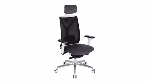 Scaun de birou Valio WS HD White Chrome Osaka Antracit
