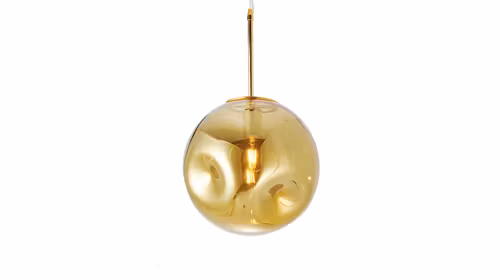 Lustra Blown Round Brass