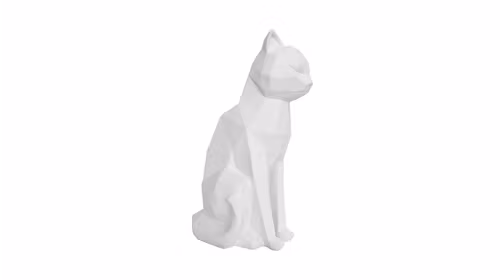 Decoratiune Origami Cat Matt White