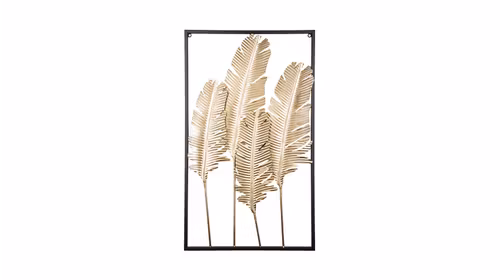 Decoratiune De Perete Feathers Gold